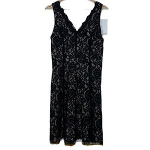 Loft Black Lace Shift Dress Sz. 4 NWT!